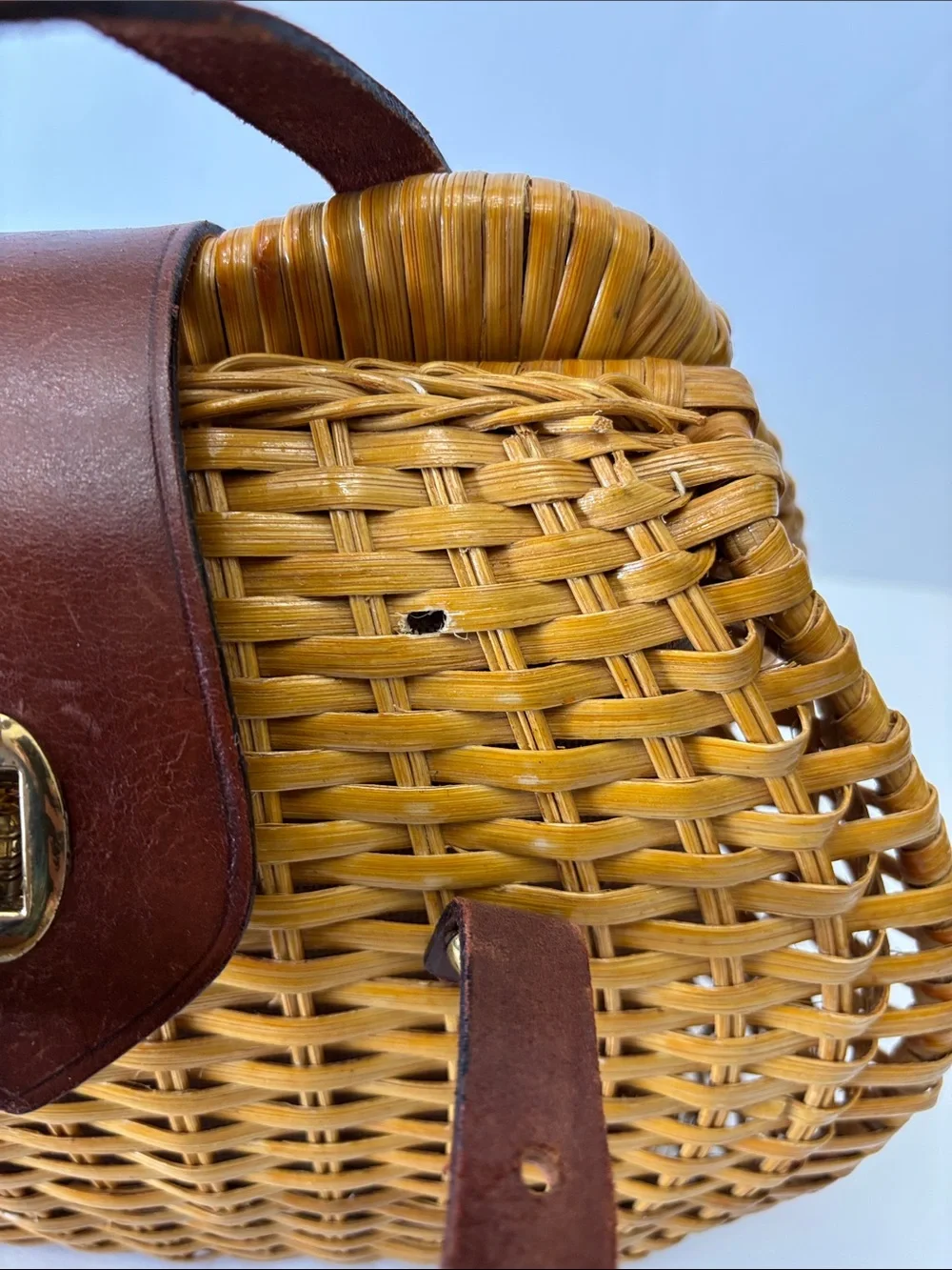 Vintage handwoven rattan